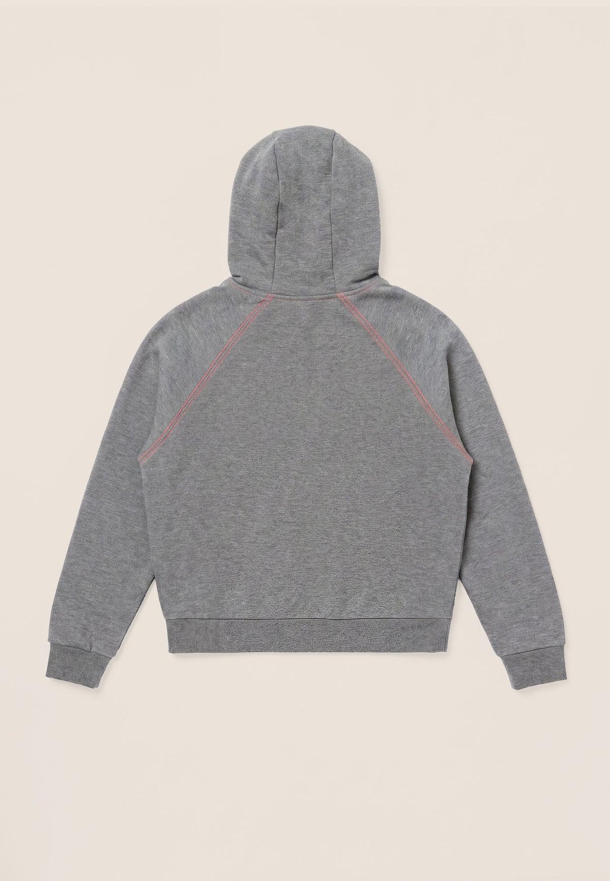 Comfort melange hoodie with neon embroidery - Mélange Gray