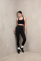 Seamless Push-Up High Waist Skinny Leggings - Black