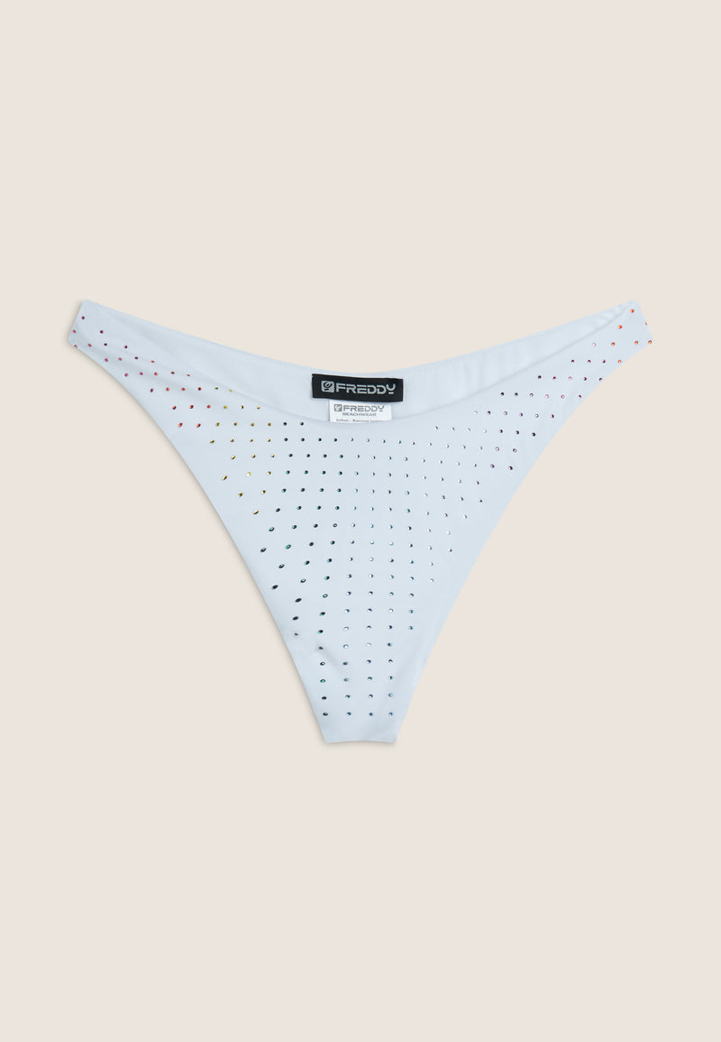 Bikinihose mit Strassverzierung - WHITE