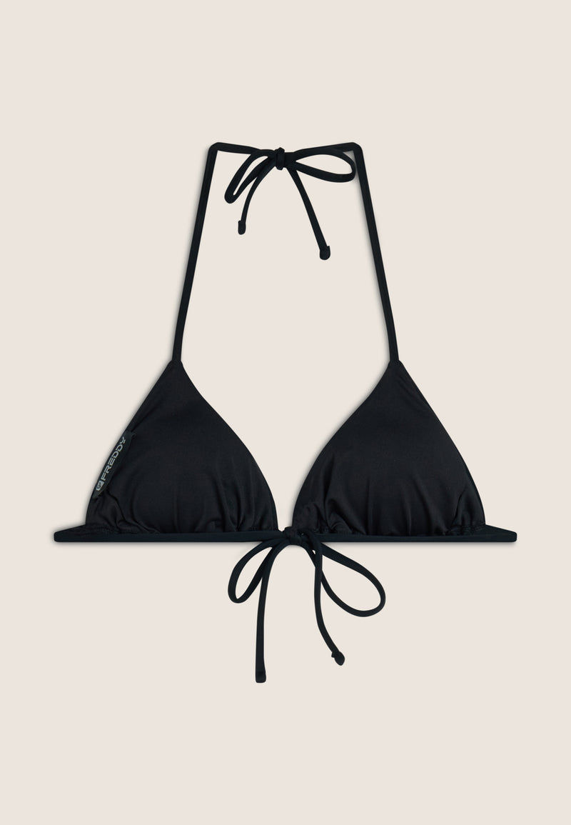 Triangel-Bikinioberteil mit Strassverzierung - BLACK