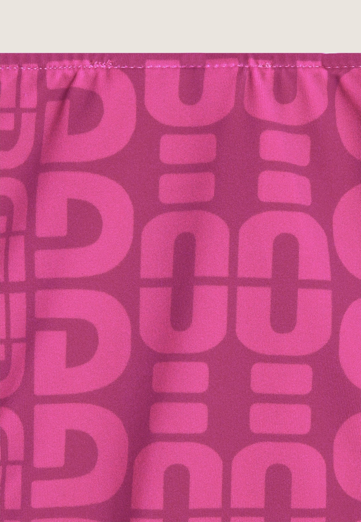 String-Bikinihose mit Allover-Logo-Print - FUCHSIA