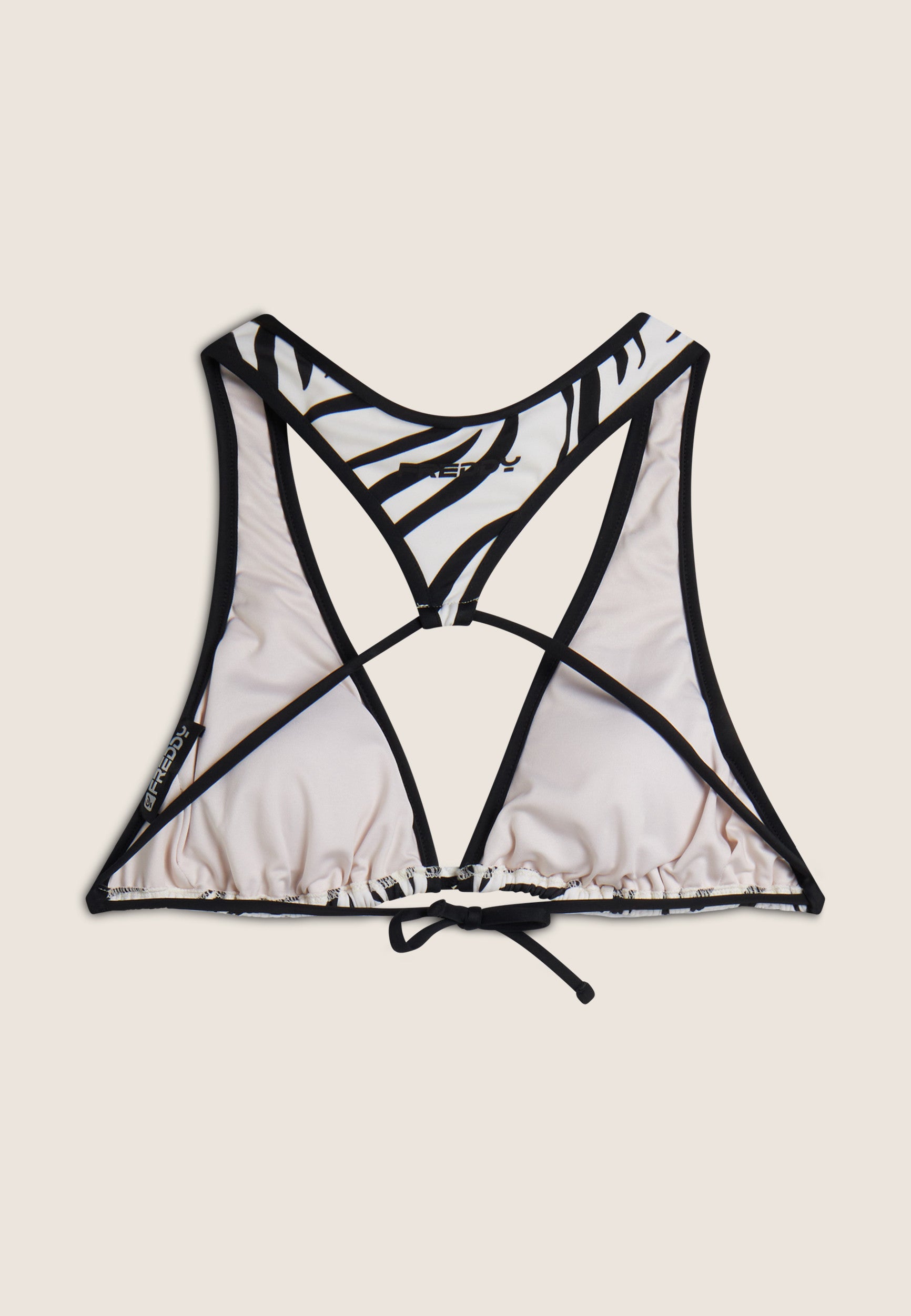 Triangel-Bikinioberteil mit Zebramuster - ZEBRA