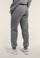 Regular melange trousers with cuffed bottom - Mélange Gray
