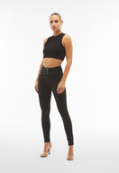 N.O.W. Comfort High Waist Skinny Flex Tech Leggings - Black