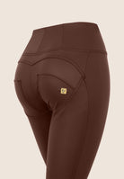 WR.UP Push-Up High Waist Skinny Vegan Leather Pant - Hot Fudge Brown