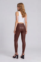 WR.UP Push-Up High Waist Skinny Vegan Leather Pant - Hot Fudge Brown
