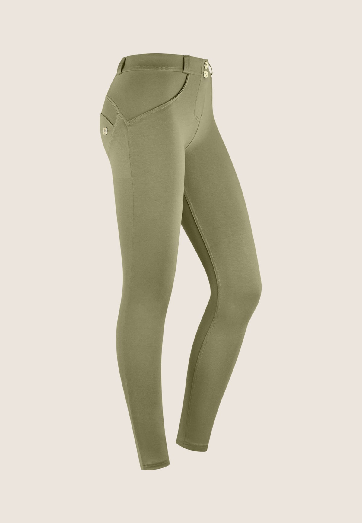 WR.UP Push-Up Regular Waist Skinny Pants - Four Leaf Clover Green