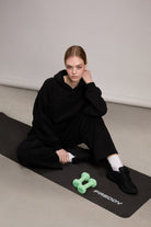 Fleece balloon trousers with faded effect - Black