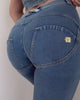 WR.UP Push-Up Regular Waist Skinny Denim Jeans - Denim Light Blue - Yellow Seam video